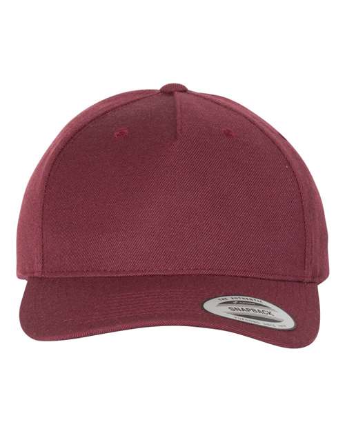 Yupoong Premium Five-Panel Curved Visor Custom Snapback Hat