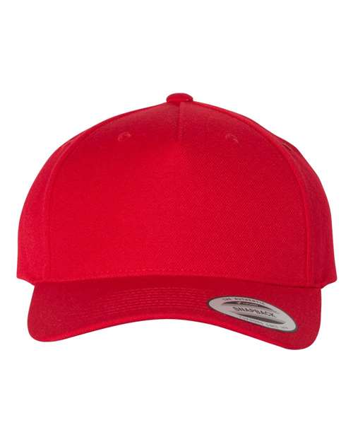 Yupoong Premium Five-Panel Curved Visor Custom Snapback Hat