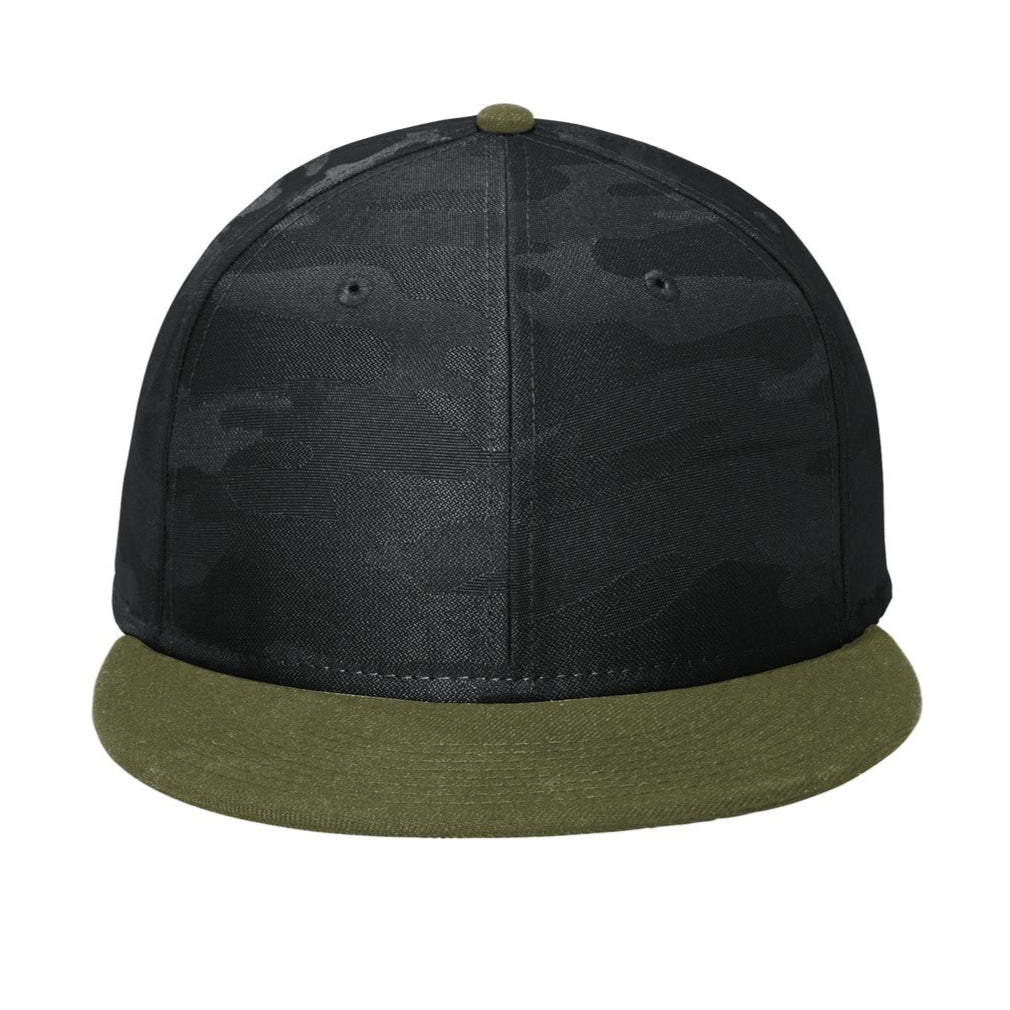 New Era Camo Flat Bill Custom Snapback Cap