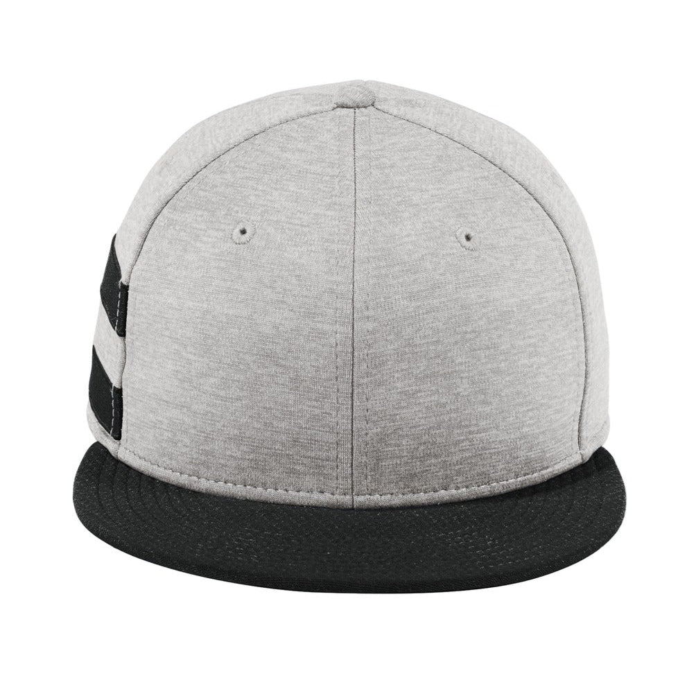 New Era Shadow Heather Striped Flat Bill Custom Snapback Cap