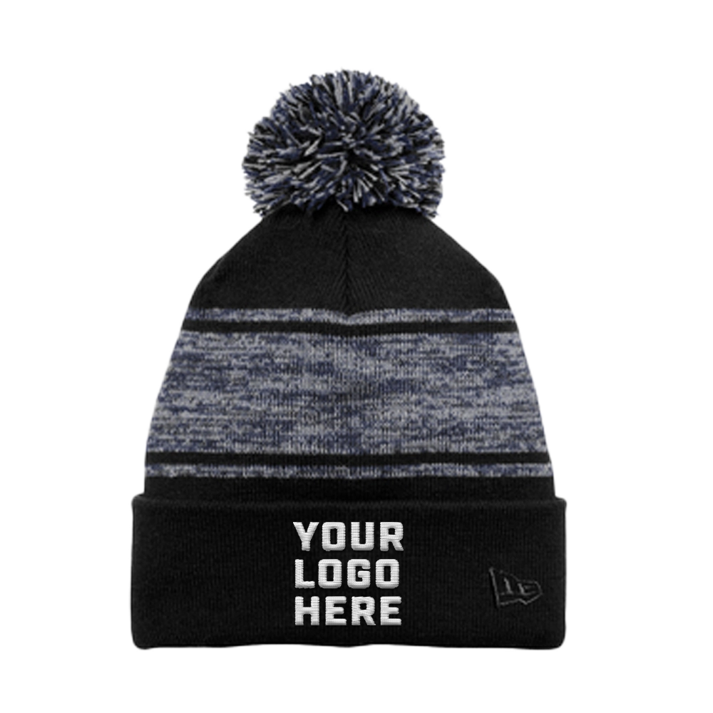 New Era Knit Chilled Pom Custom Beanie