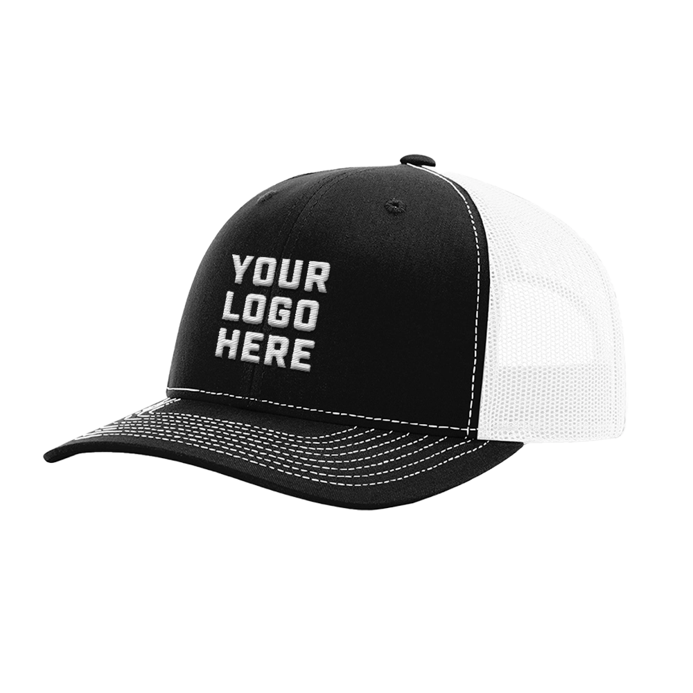 Richardson 112 Split Color White Mesh Custom Trucker Hat